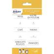 20 paquets de 48 &eacute;tiquettes bocaux alimentaires minimalistes - 48 x 48 mm 