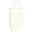 50 sacs papier &agrave; poign&eacute;es torsad&eacute;es : 34 x 14 x 39.5 cm -  Blanc 