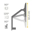 Bras porte-écran Top Mount Tallo compact - Double - Blanc - Fellowes