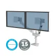 Bras porte-écran Top Mount Tallo compact - Double - Blanc - Fellowes