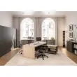 Bureau Milan - L180 - Cr&eacute;dence - M&eacute;lamin&eacute; et ch&ecirc;ne 