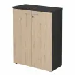 Armoire moyenne MILAN - 90 x 46 x 123 cm - Chêne