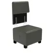 Fauteuil HIZIA - Simili cuir gris - Alba 