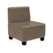 Fauteuil HIZIA - Simili cuir - Taupe - Alba
