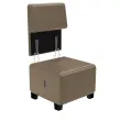 Fauteuil HIZIA - Simili cuir - Taupe - Alba