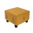 Fauteuil HIZIA - Simili cuir - Jaune - Alba