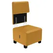 Fauteuil HIZIA - Simili cuir - Jaune - Alba