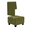Fauteuil HIZIA - Simili cuir - Noir - Alba