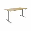 Bureau assis-debout motorisé Apollo - L160 - Hêtre/alu