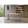 Bureau assis-debout motorisé Apollo - L160 - Hêtre/alu