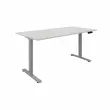 Bureau assis-debout motorisé Apollo - L160 - Blanc / Aluminium