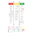 Cartes magnétiques pour tableau Scrum - 3 colonnes - Djois