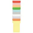100 Fiches T pour planning - Taille 2 - Jaune - Nobo