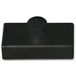 4 Aimants rectangulaires à bouton 2.7 cm - Noir