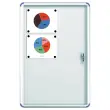 Vitrine d&rsquo;int&eacute;rieur extra-plate &ndash; Porte battante &ndash; 4 x A4 &ndash; Bi-Office 