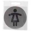Plaque de porte ronde avec pictogramme - DURABLE - Toilettes femmes