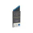 5 Cartouches d'encre PARKER Quinck pour Stylo plume - Bleu effaçable