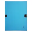 Chemise &agrave; sangle  Extenclip toil&eacute;e avec rabat - turquoise - EXACOMPTA 