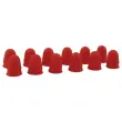 12 Doigtiers en caoutchouc rouges