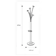 Porte-manteau Festy - 5 patères - Argent - ALBA