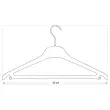 20 Cintres plastique &ndash; Noir &ndash; Alba 