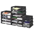 Corbeille &agrave; courrier modulable sorty - A4 - Noir - LEITZ 