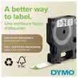 Ruban D1 DYMO S0720670 - 7 m x 9 mm - Texte noir sur fond transparent 