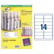 Boîte de 20 planches de 14 étiquettes blanches ultra résistantes - 99,1 x 38,1 mm - AVERY