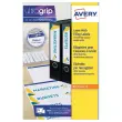 25 planches de 7 &eacute;tiquettes de classement blanches pour classeur dos &eacute;troit AVERY 