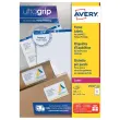 100 planches de 6 &eacute;tiquettes adresses opaques pour imprimantes laser AVERY 99,1x93,1mm 