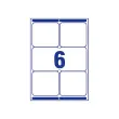 100 planches de 6 &eacute;tiquettes adresses opaques pour imprimantes laser AVERY 99,1x93,1mm 