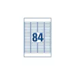 Planches de 84 mini-étiquettes blanches - 46 x 11.1 mm - AVERY