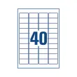 100 Planches de 40 mini-étiquettes blanches - 45,7 x 25,4 mm - AVERY