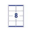 100 planches de 8 étiquettes adresses opaques pour imprimantes laser AVERY 99,1x67,7mm