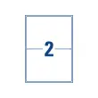 100 planches de 2 &eacute;tiquettes adresses opaques pour imprimantes laser AVERY 199,6x143,5mm 