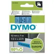 Ruban pour titreuse D1 - 7 m x 12 mm - Texte noir sur fond bleu - Dymo 