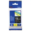 Ruban pour titreuse BROTHER TZ laminé 18mm blanc/noir