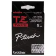Ruban TZE 8m x 9 mm - BROTHER Tze 121 - texte noir / fond transparent