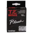 Ruban TZE 8m x 18 mm - BROTHER Tze 141 - texte noir / fond transparent 