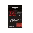 Ruban TZE 8m x 18 mm - Texte noir sur fond rouge - Brother
