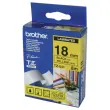 Ruban Brother TZE641 noir sur fond jaune pour titreuse - 18 mm