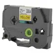 Ruban Brother TZE641 noir sur fond jaune pour titreuse - 18 mm