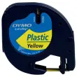 Ruban plastique Letratag - 12 mm - texte noir sur fond jaune
