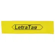 Ruban plastique Letratag - 12 mm - texte noir sur fond jaune