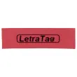 Ruban plastique Letratag - 12 mm - texte noir sur fond rouge