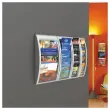 Pr&eacute;sentoir mural aluminium Quick Fit - PAPERFLOW - 4 cases A4 