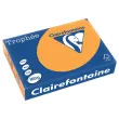 Ramette de 250 feuilles papier A4 pastel - 160g - Orange - Clairefontaine 