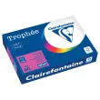 Ramette de papier couleur fluorescente A4 - Trophée 80g - rose Fluo - CLAIREFONTAINE