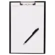 Porte-bloc A4 à pince PVC - 23 x 32 cm - Noir
