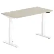 Bureau BERNE &eacute;lectrique 160 x 80 acacia/blanc 